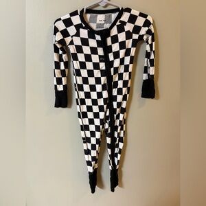 Little sleepies cool checks checkered bamboo zippy 6-12 months